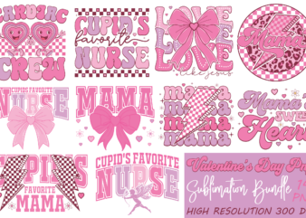 Retro Valentine’s Day PNG Bundle t shirt design online