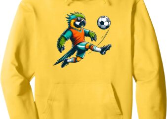 Parrot Soccer Ball Boys Kids Pullover Hoodie