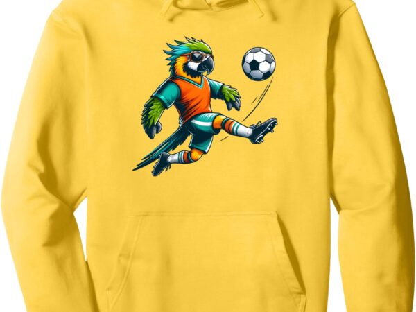 Parrot soccer ball boys kids pullover hoodie t shirt illustration