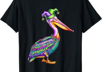 Pelican Mardi Gras Carnival Animal Lover Mens Womens Kids T-Shirt