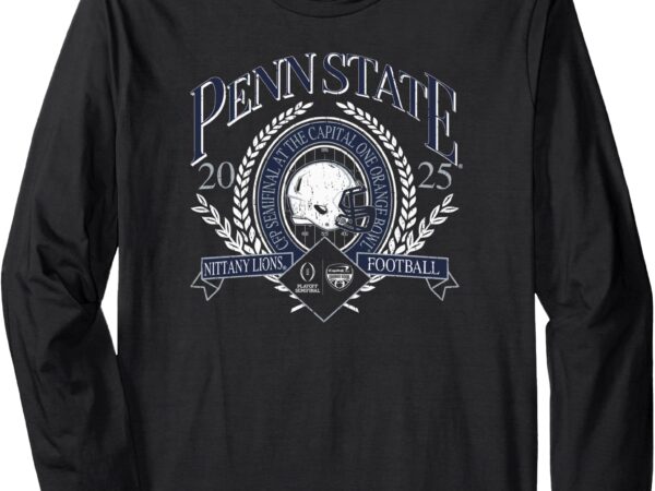 Penn state nittany lions cfp orange bowl 2024-25 retro black long sleeve t-shirt