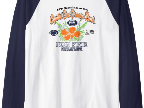 Penn state nittany lions cfp orange bowl 2024-25 white raglan baseball tee t shirt illustration