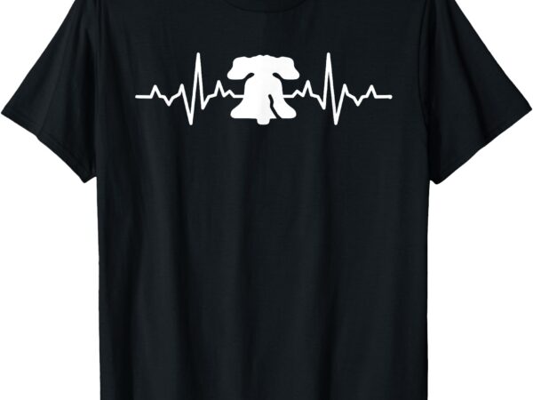 Philadelphia heart beat love philly t-shirt