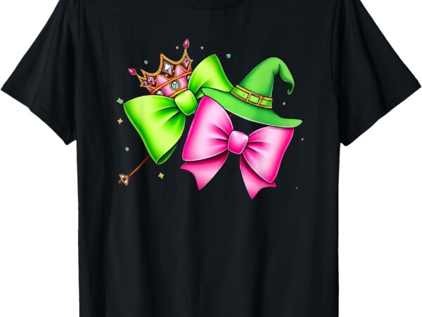 Pink & green funny halloween for woman musical shirt witch t-shirt