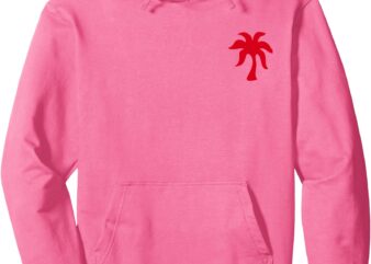 Pink Palm Puff Hoodie for Women 2024 Official Pullover Hoodie