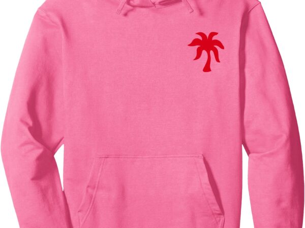 Pink palm puff hoodie for women 2024 official pullover hoodie t shirt illustration