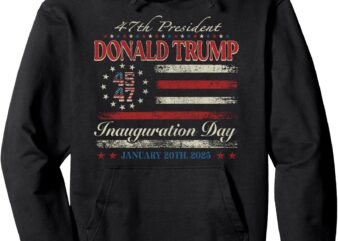 President Donald Trump Inauguration Day 2025 US Flag Pullover Hoodie