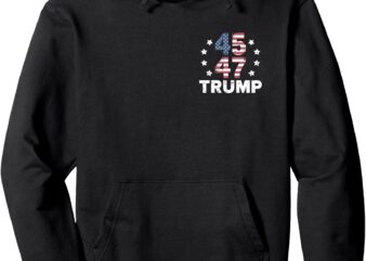 President Donald Trump Inauguration Day 2025 US Flag Vinatge Pullover Hoodie t shirt illustration