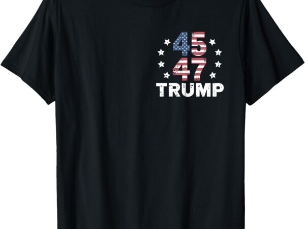 President donald trump inauguration day 2025 us flag vinatge t-shirt