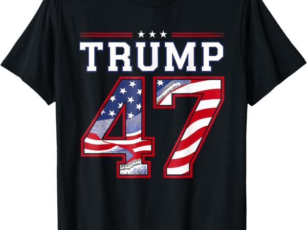 President donald trump inauguration day 2025 usa flag t-shirt