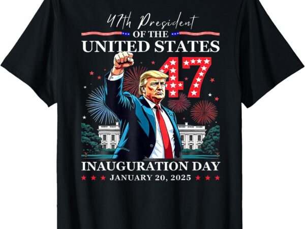 President donald trump inauguration day 2025 ( on back ) t-shirt