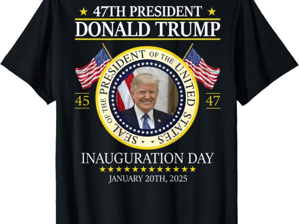 President donald trump inauguration day 2025 (on back) t-shirt