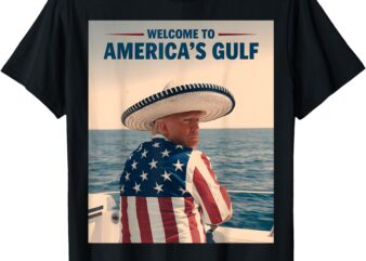 President Trump America’s Gulf Mexico Sombrero American Flag T-Shirt