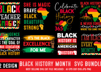 Black history month t-shirt design bundle,black history month svg bundle,black history month svg, black history month svg bundle, black hist