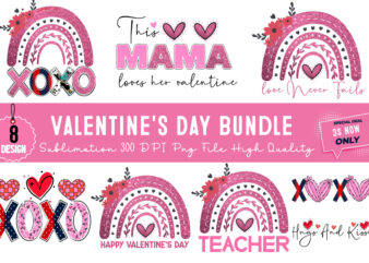 Valentine’s Day T-Shirt Design Bundle, Happy Valentine’s Day T-Shirt Design, Valentine SVG Bundle, Valentine’s Day Sublimation PNG, Love