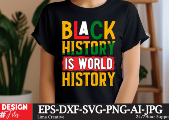 Black History Is World History T-shirt Design, Black History Svg, Juneteenth SVG , Black History Month Svg, African American Svg, Black Wo