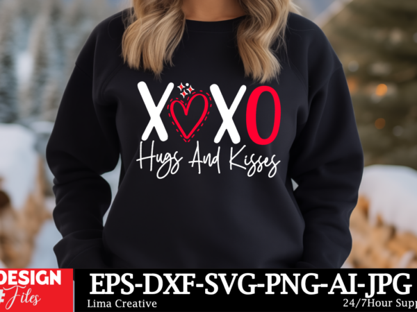 Xoxo hugs and kisses t-shirt design, valentine’s day svg bundle, valentine day svg, valentine design for shirts, valentine svg, valentine cu