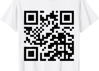 QR Scan Code For Middle Finger F-ck You Print T-Shirt