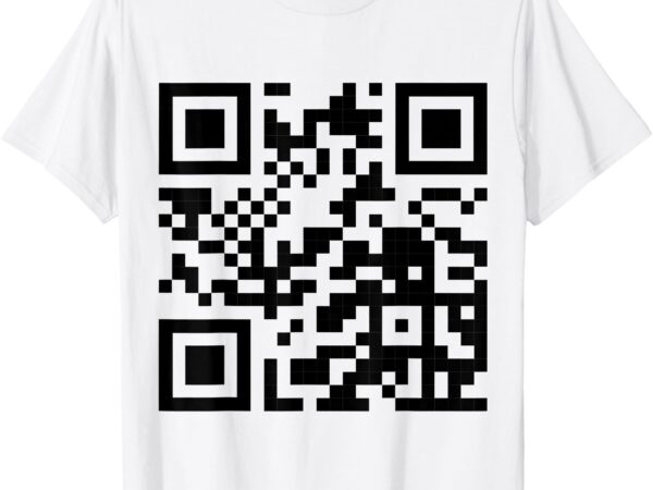 Qr scan code for middle finger f-ck you print t-shirt