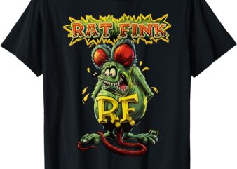 Rat Fink Green Horror Hot Rod Funny Spooky Rat Angry RatFink T-Shirt