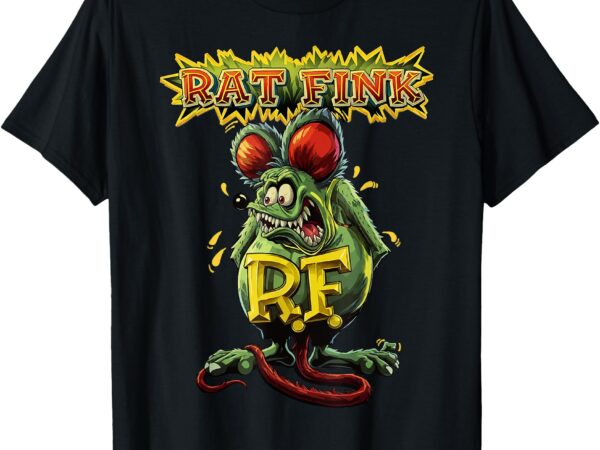 Rat fink green horror hot rod funny spooky rat angry ratfink t-shirt