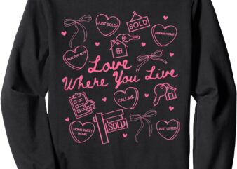 Real Estate Agent Valentine’s Day Realtor Heart Candy Sweatshirt