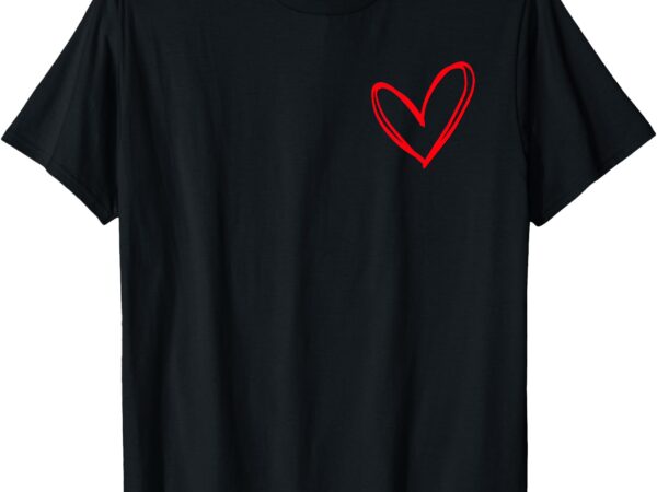 Red heart cool love heart graphic valentines unisex t-shirt