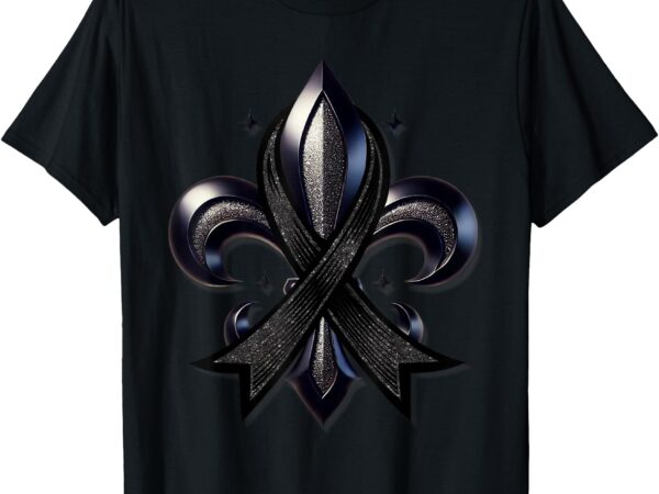 Remember nola strong black ribbon support louisiana t-shirt