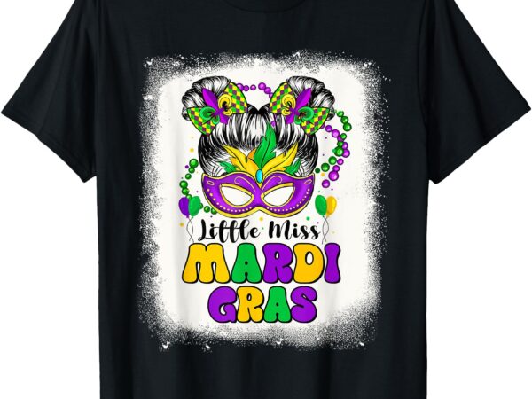 Retro little miss mardi gras outfit youth girl women costume t-shirt