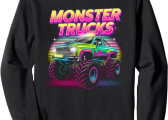 Retro Monster Truck Cute Shirts Monster Trucks Are My Jam Sweatshirt