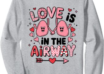 Retro RT Valentine Lung Respiratory Therapist Valentines Day Sweatshirt