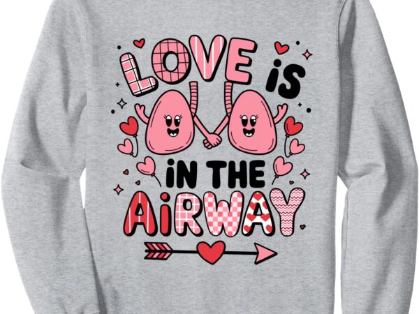 Retro rt valentine lung respiratory therapist valentines day sweatshirt