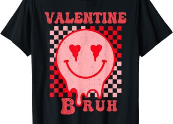 Retro Valentine’s Day Heart Valentine Bruh Boys Girls Kids T-Shirt