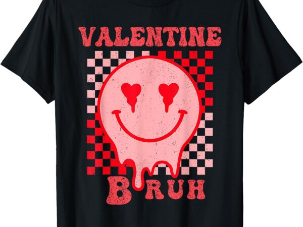 Retro valentine’s day heart valentine bruh boys girls kids t-shirt