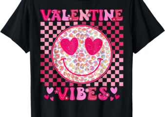 Retro Valentine’s Day Heart Valentine Vibes Boys Girls Kids T-Shirt