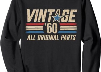 Retro Vintage 1960 All Original Parts 65th Birthday For Men Sweatshirt