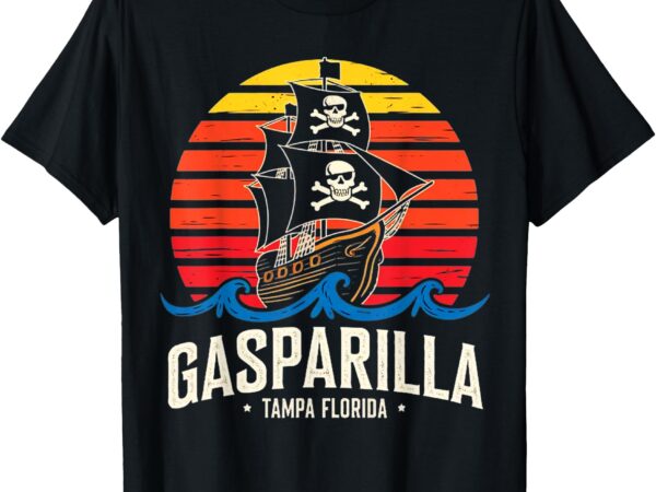 Retro vintage gasparilla tampa fl 2025 pirate festival t-shirt