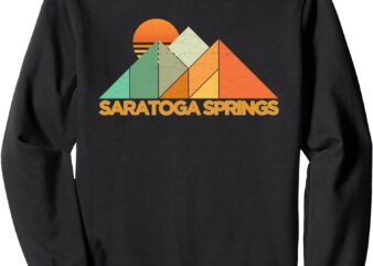 Retro Vintage Saratoga Springs Distressed Sweatshirt