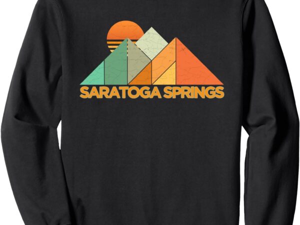 Retro vintage saratoga springs distressed sweatshirt