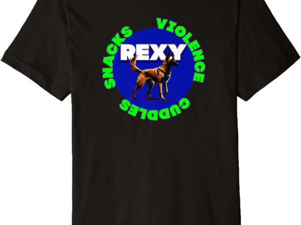 Rexy violence cuddles snacks premium t-shirt