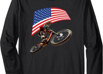 Ride USA Mountain Bike Patriot Vibes Long Sleeve T-Shirt