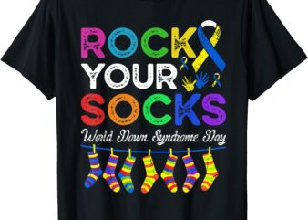 Rock Your Socks World Down Syndrome Awareness Day WDSD Kids T-Shirt