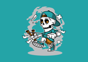 SKULL PLAY GAME CARTOON