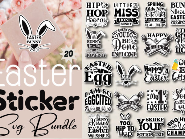 Easter stickers t-shirt bundle easter stickers svg bundle