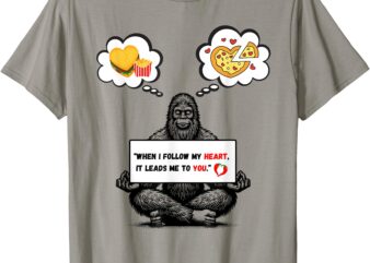 Sasquatch_Bigfoot Food Valentine T-Shirt