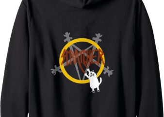 Scratcher! Cat Metal Band Parody Zip Hoodie