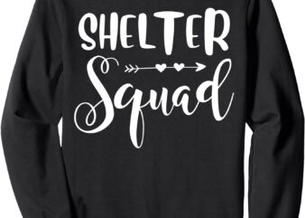 Shelter squad cute animal rescue shelter worker volunteer Sweatshirt