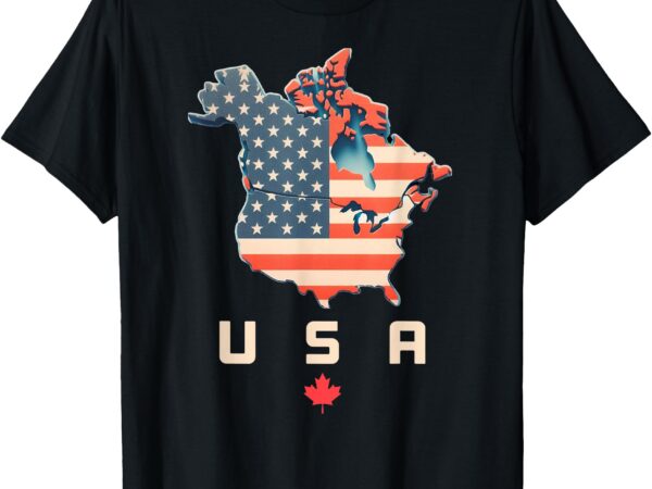 Shirt with canada and usa map – annex america’s 51st state! t-shirt