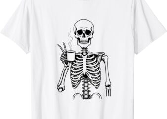 Skeleton Coffee Lover T-Shirt