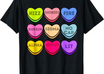 Skibidi Valentine’s Day Funny Valentine’s Day Rizz, No Cap T-Shirt